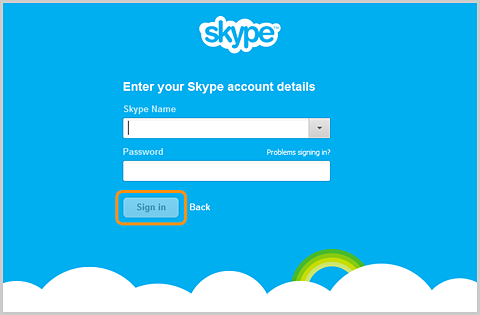 skype sign in with microsoft account