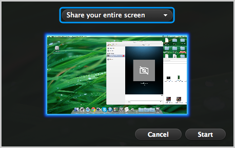 how to share screen on skype mac