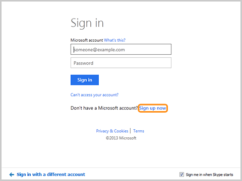 sign in to skype with gmail