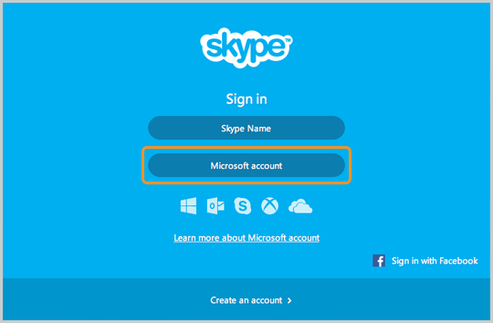 sign into skype account