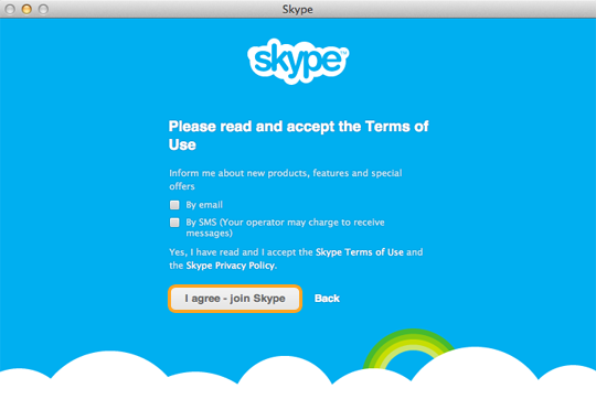 skype login with facebook