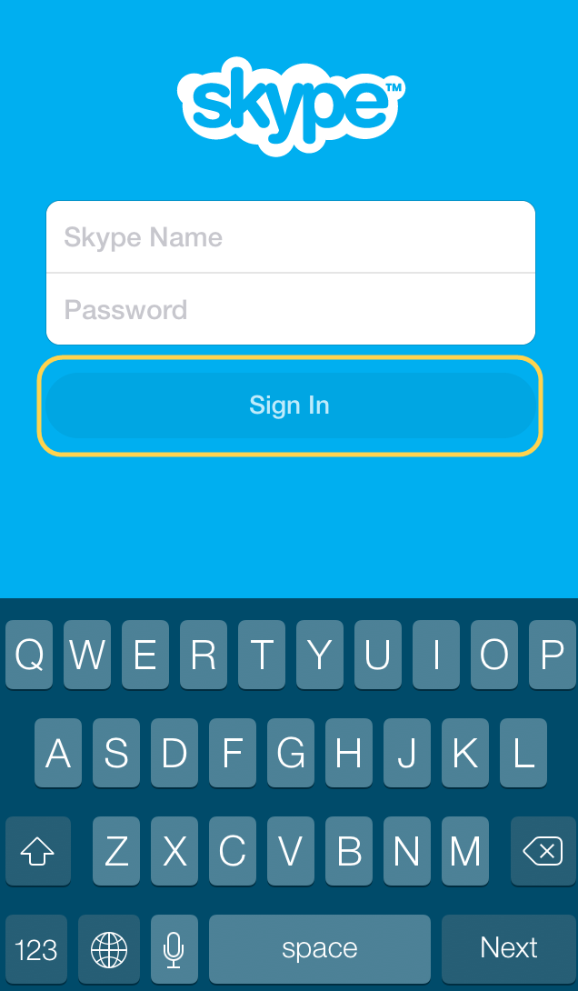 skype sign up iphone