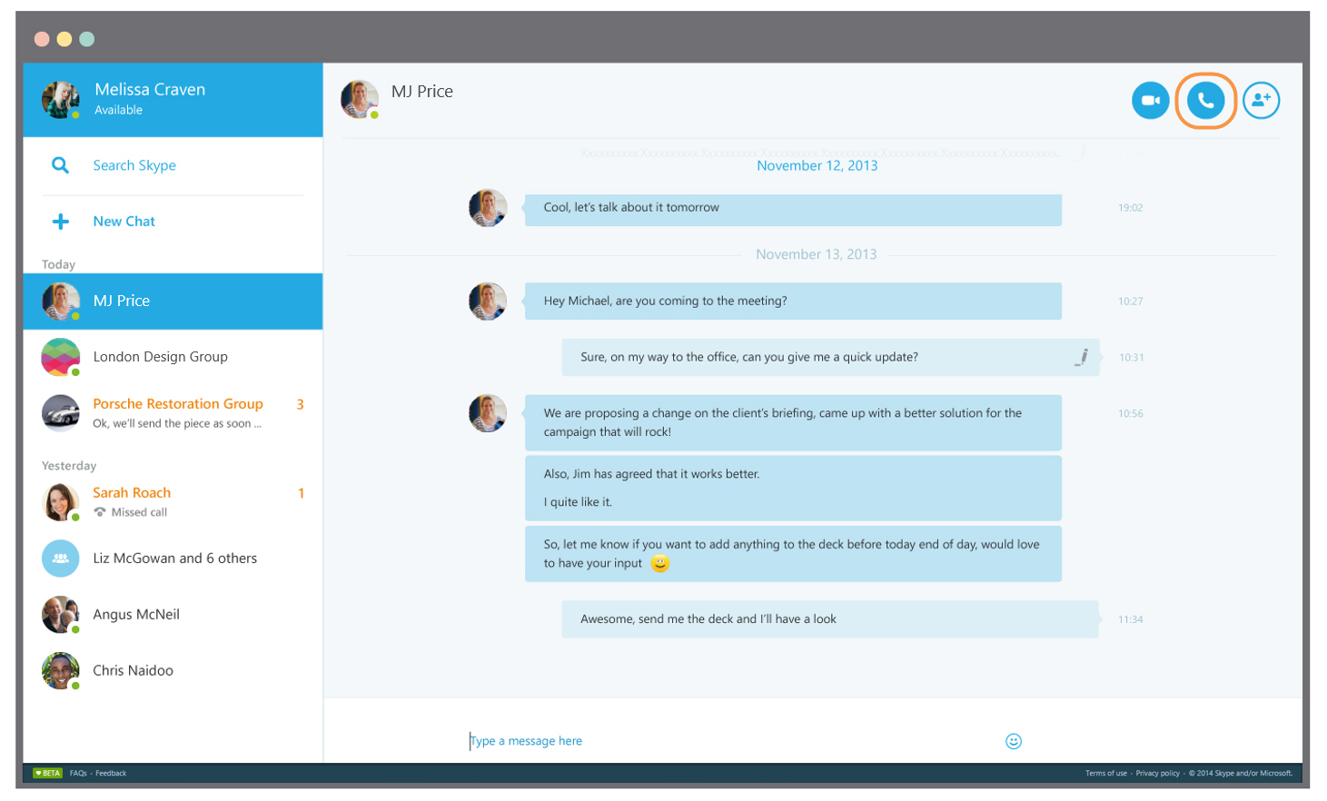 Знакомство со Skype для браузера (бета-версией)
